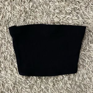 Black Crop Top Bandeau